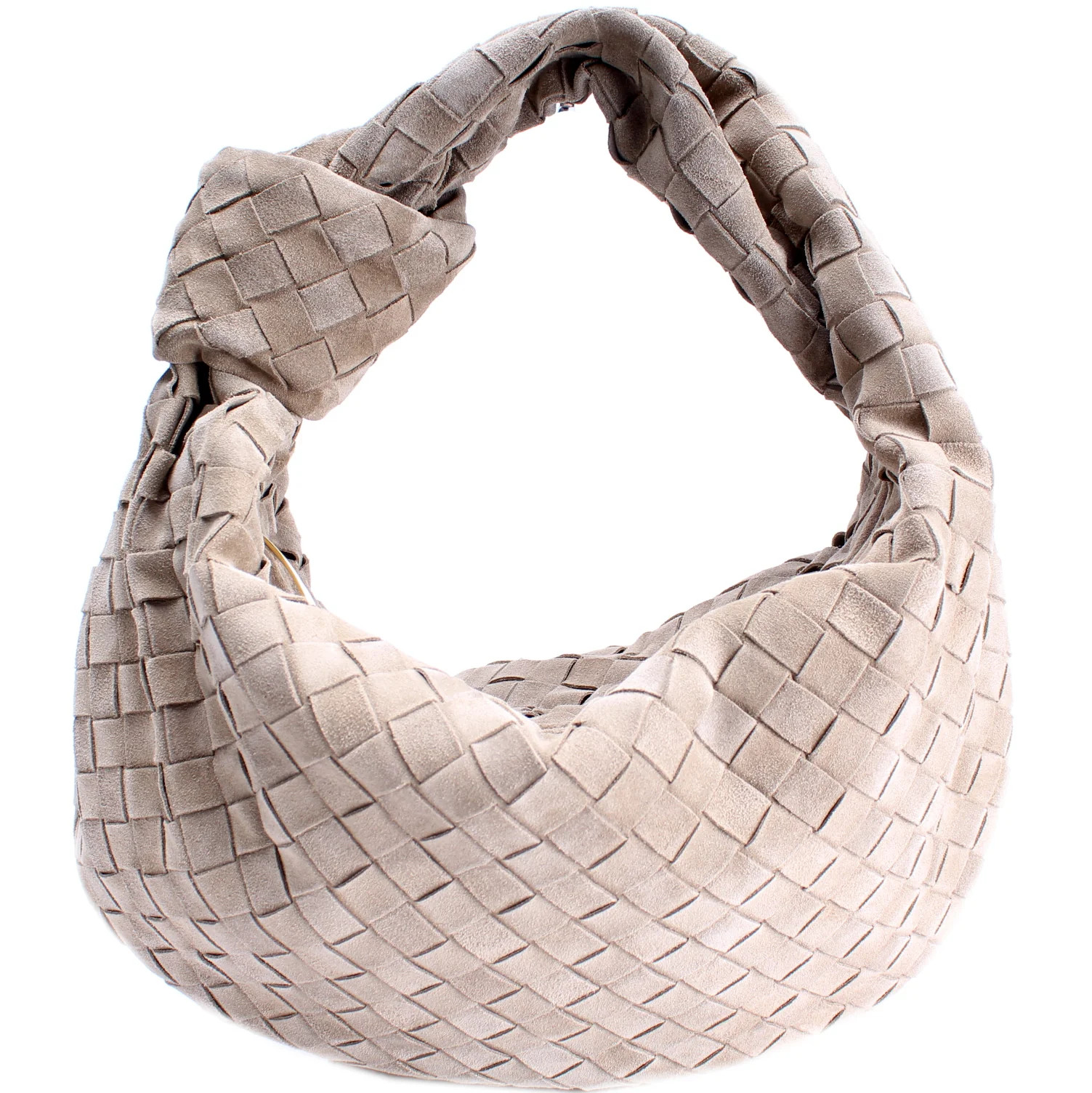 Jodie Small Knot Intrecciato Suede | Keeks Designer Handbags