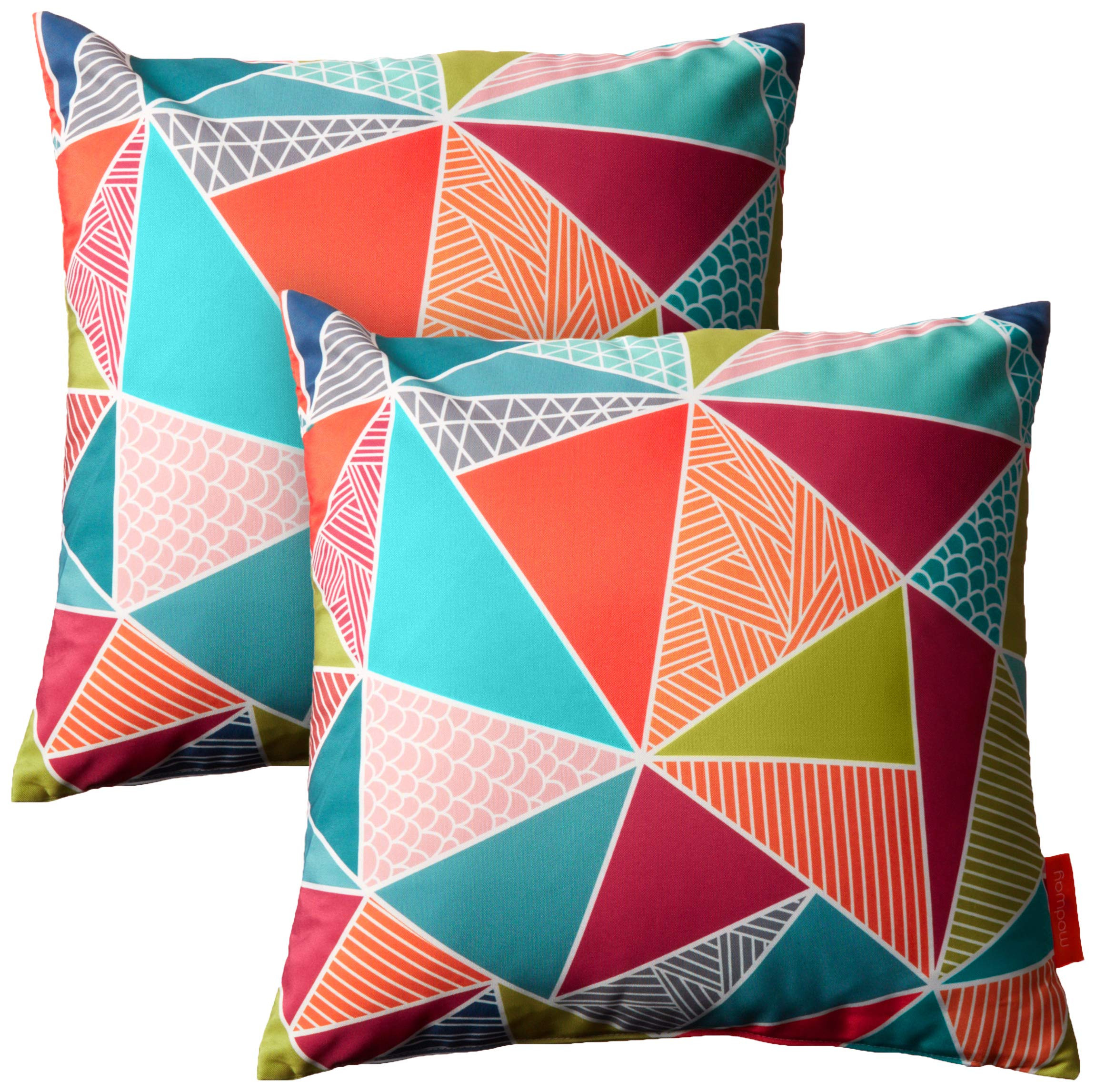 Modway Outdoor Indoor Two All Weather Patio Throw Pillows in Mosaic | Amazon (US)