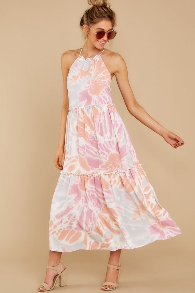 On Every Shore Pink Multi Print Maxi Dress | Red Dress 