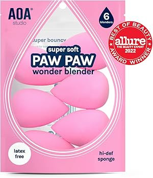 AOA Studio Collection makeup Sponge Set Latex Free and High-definition Set of 6 makeup Wonder ble... | Amazon (US)