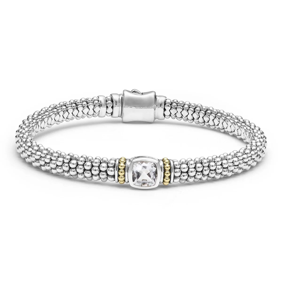 Caviar Color White Topaz Caviar Bracelet | 6mm | LAGOS