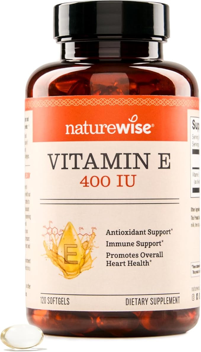 NatureWise Vitamin E 400 IU Softgels (180mg DL-Alpha) - Dairy, Gluten & Soy Free - Antioxidant-Ri... | Amazon (US)