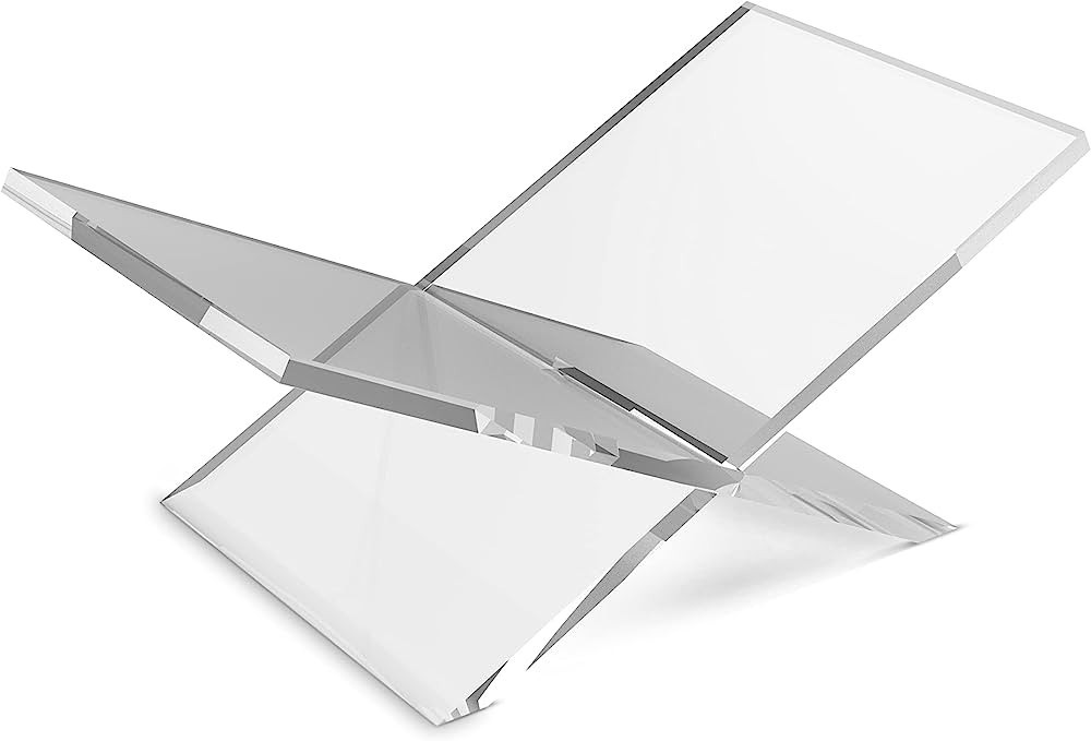Acrylic Book Stand - Clear Open Book Display Stand – Magazine and Book Holder- for Recipe Cookb... | Amazon (US)