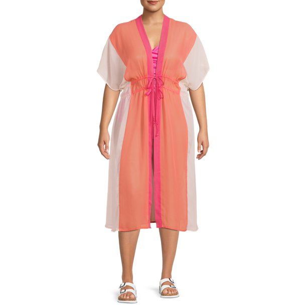 Time and Tru Gathered Waist Dress Cover-Up - Walmart.com | Walmart (US)