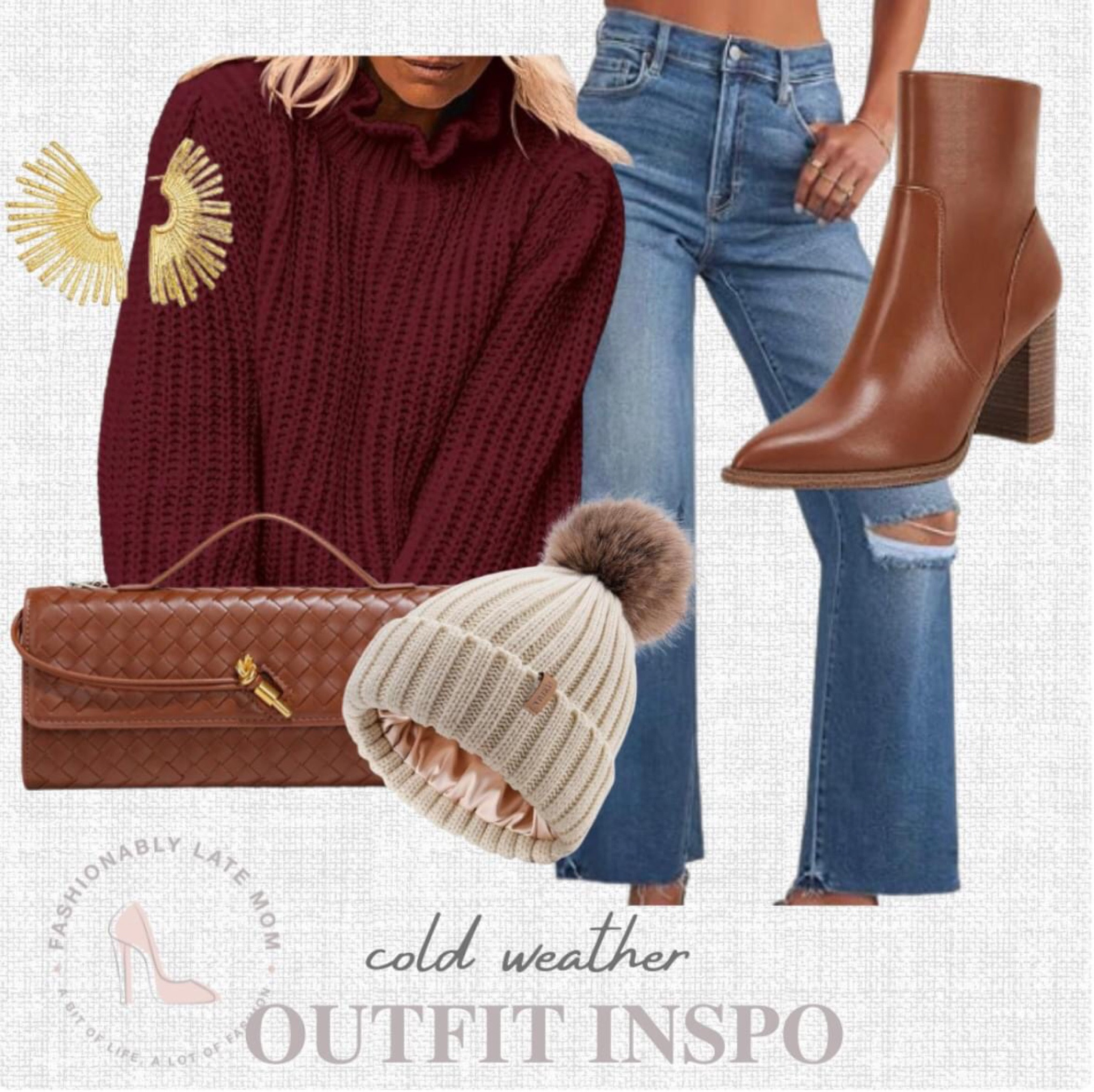 Cold weather outfit inspo from Amazon  

Fashionably Late Mom. 
Outfit ideas for the cold seasons. 