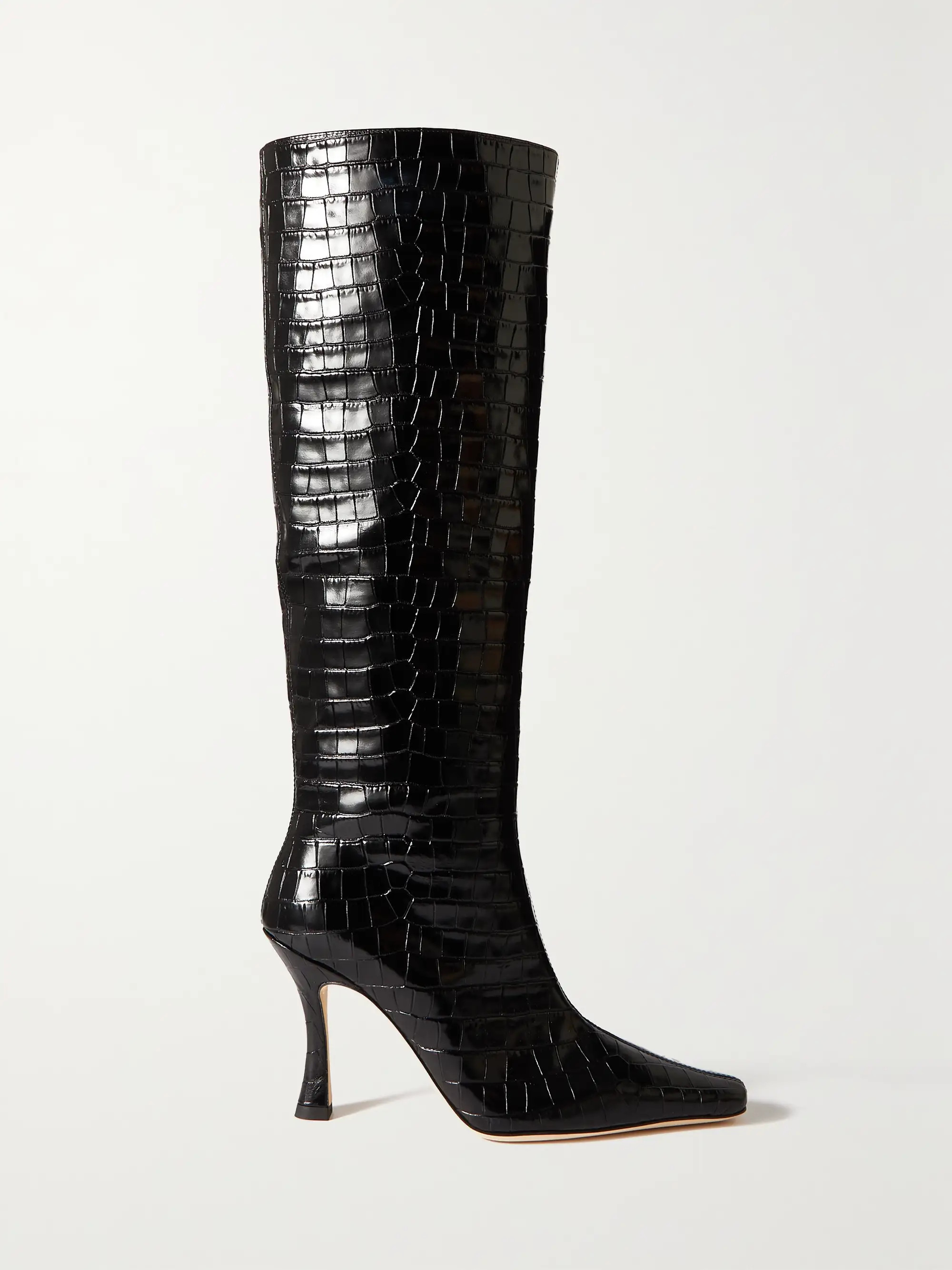 Cami croc-effect leather knee boots | NET-A-PORTER (US)
