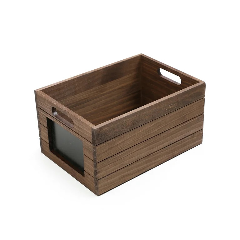 Mainstays Wood Storage Crate With Chalkboard Label | Walmart (US)