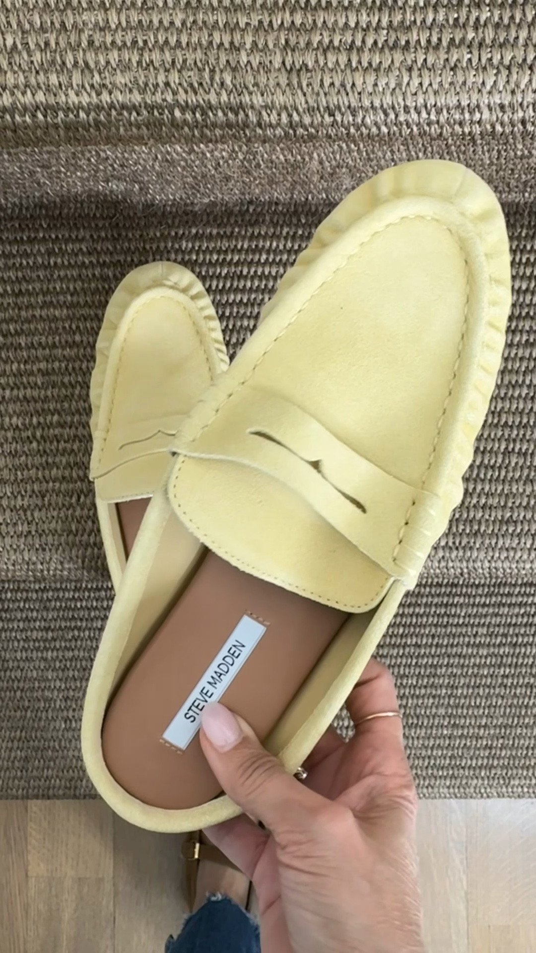 Steve Madden Rafe butter yellow suede mules

#LTKSeasonal #LTKgrwm