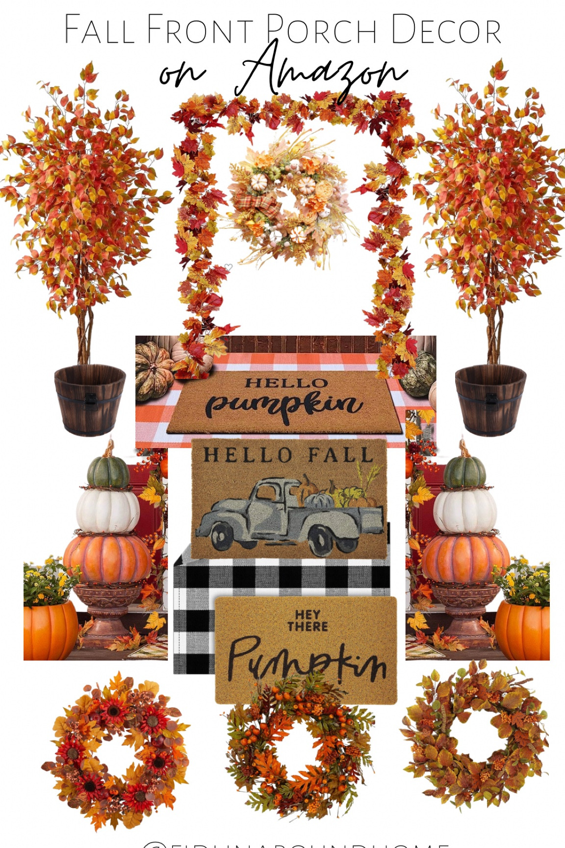 Amazon Fall Front Porch Decor! Light up trees, planters, doormats, rugs, pumpkins, wreaths, garland, etc!

#LTKunder100 #LTKSeasonal #LTKhome