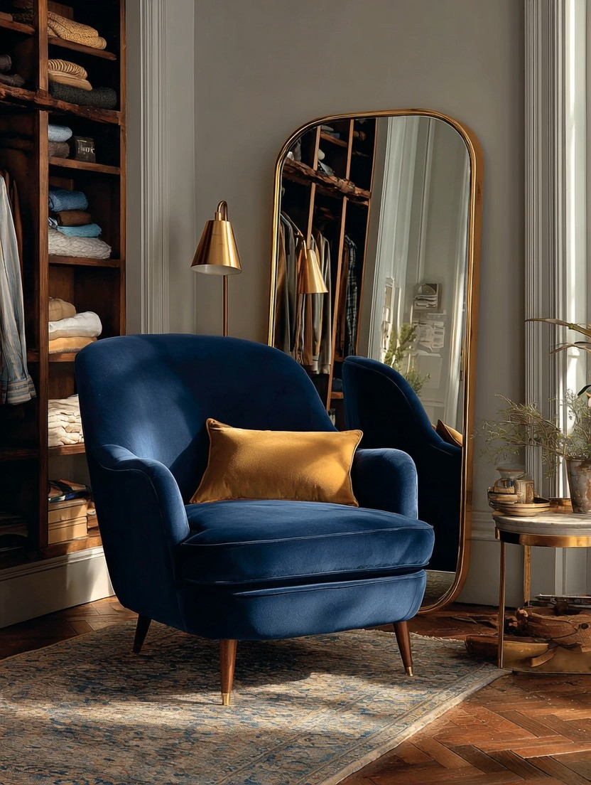 Your dressing space deserves intention too.

A simple upgrade—a velvet chair and a gold-framed mirror—can completely transform how you start your day.

Instead of rushing, you pause.
Sit, reflect, choose with clarity.

A bold velvet chair adds comfort and personality.
A full-length gold mirror elevates the entire space.

Whether it’s a walk-in closet or a small corner, this pairing turns everyday dressing into a calm, elevated ritual.

Dress well. Live well.

#dressingroom #homedecor #interiordesign #luxuryliving 

 #LTKHome