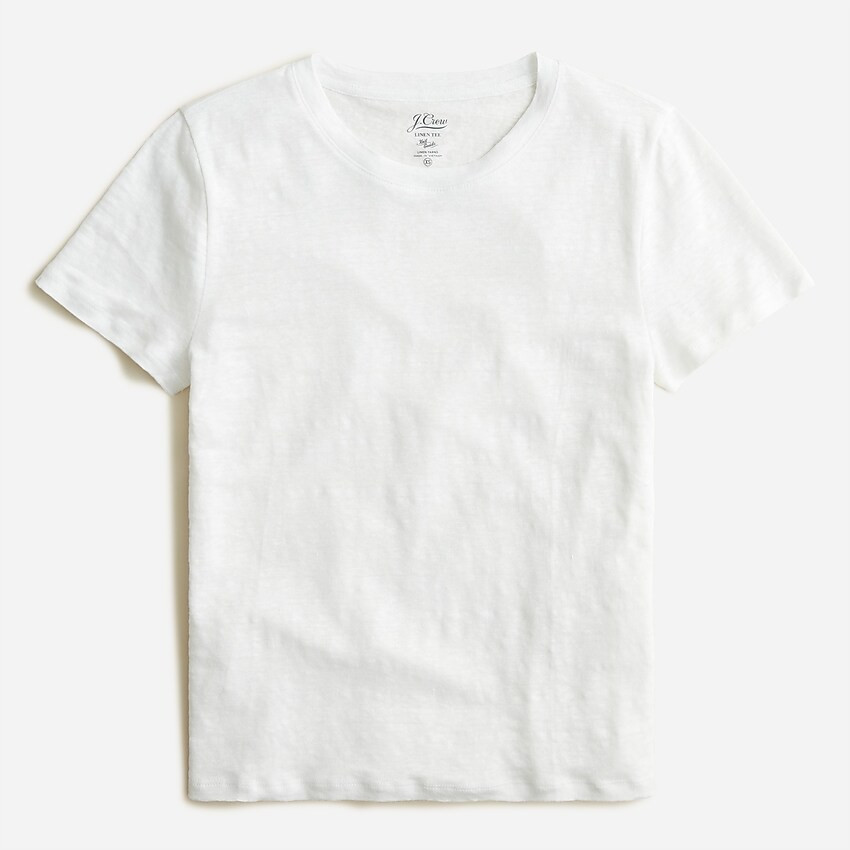 Relaxed linen crewneck T-shirt | J. Crew US