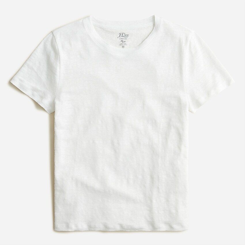 Relaxed linen crewneck T-shirt | J.Crew US