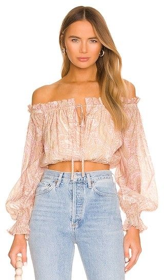 Catalina Crop Blouse in Multi | Revolve Clothing (Global)