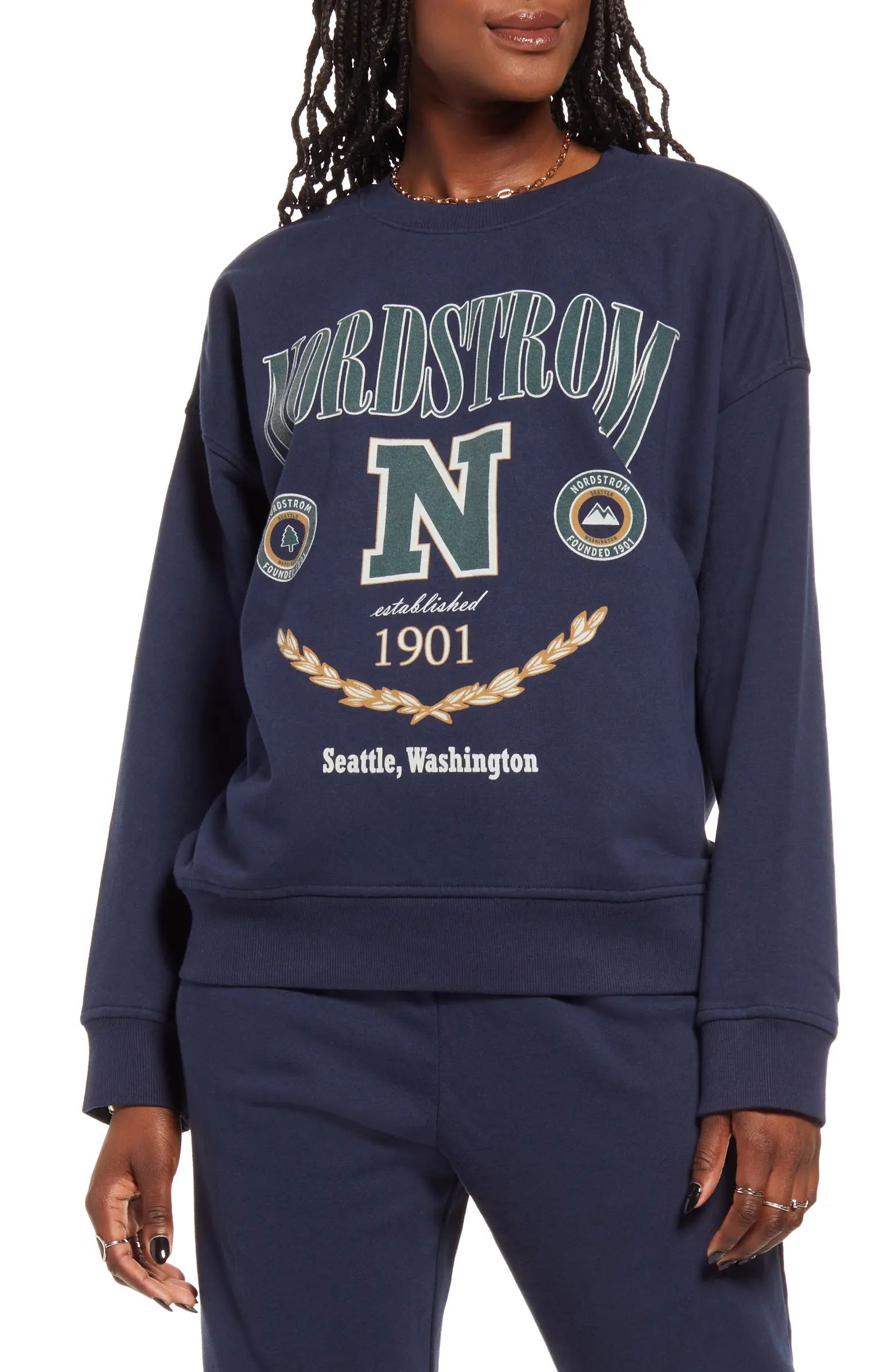 Nordstrom Athletic Department Organic Cotton Blend Sweatshirt | Nordstrom