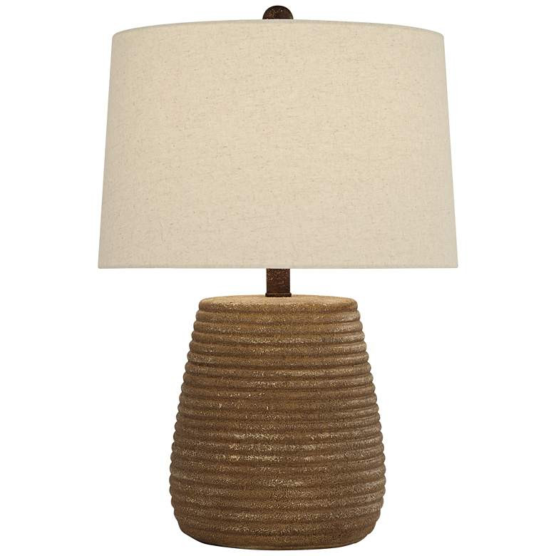 Pacific Coast Lighting Sandstone Rustic Ceramic Table Lamp - #298J9 | Lamps Plus | Lamps Plus