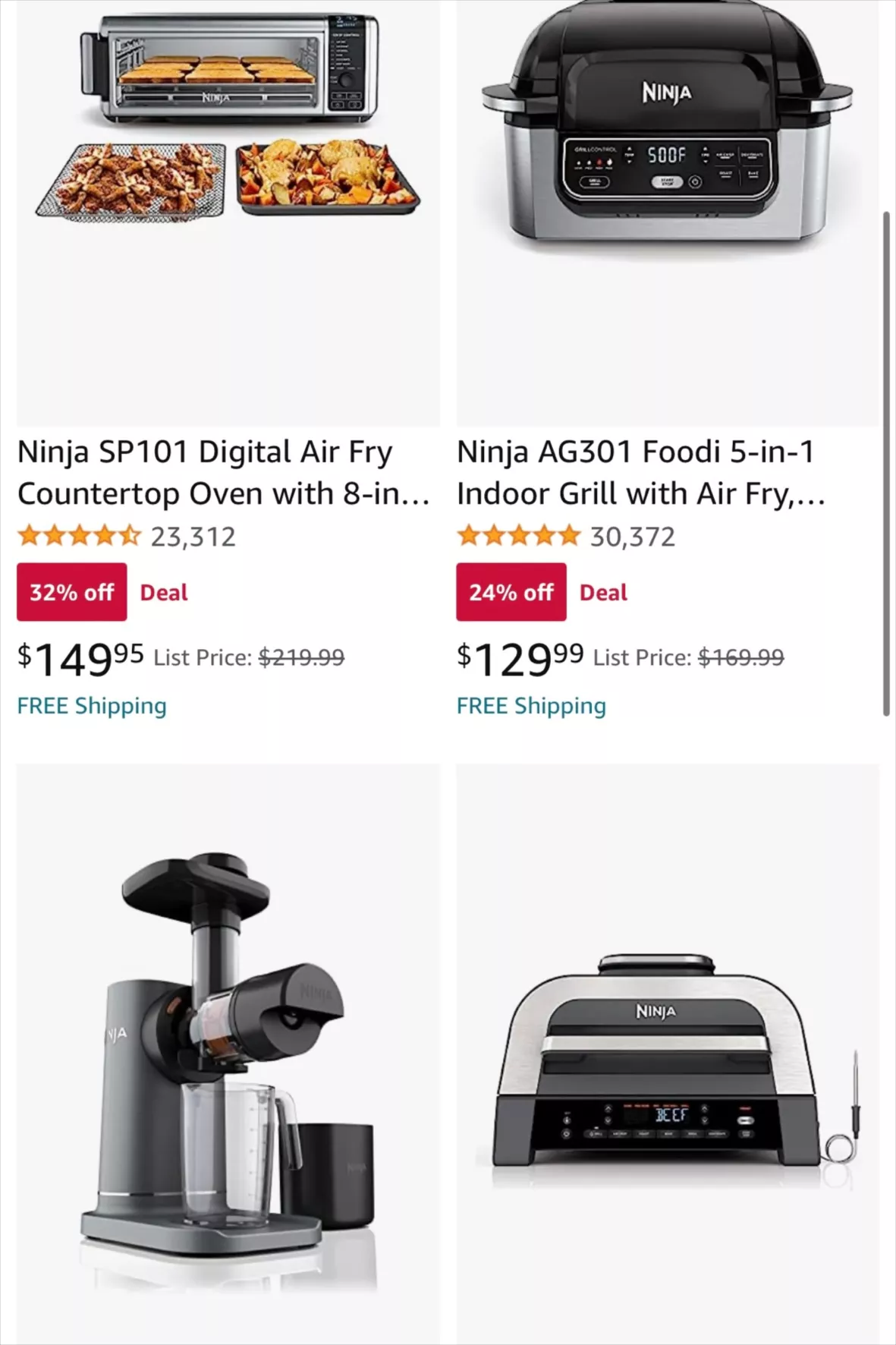  Ninja SP101 Digital Air Fry Countertop Oven with 8-in