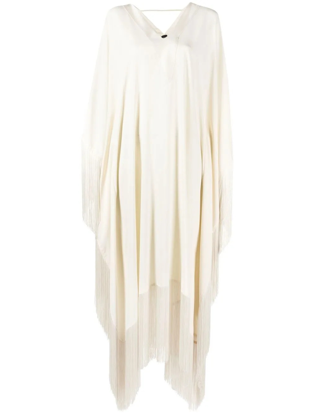 asymmetric fringe-detail dress | Farfetch Global