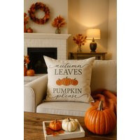 Farmhouse Fall Pillow Cover Autumn Leaves Pumpkin Throw | Etsy (US)