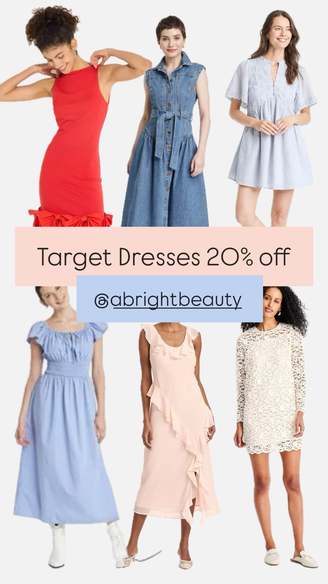 SALE ALERT 🚨Target spring dresses 20% off right now! 

Spring dresses, target spring, new at target, target haul, spring dresses, girly dresses, denim dress, spring haul

#LTKStyleTip #LTKFindsUnder100 #LTKFindsUnder50