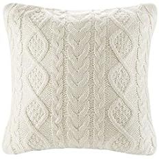 Decorative Knit Throw Pillow Cover Chiristmas Farmhouse Sweater Square Warm Cushion Cover for Cou... | Amazon (US)