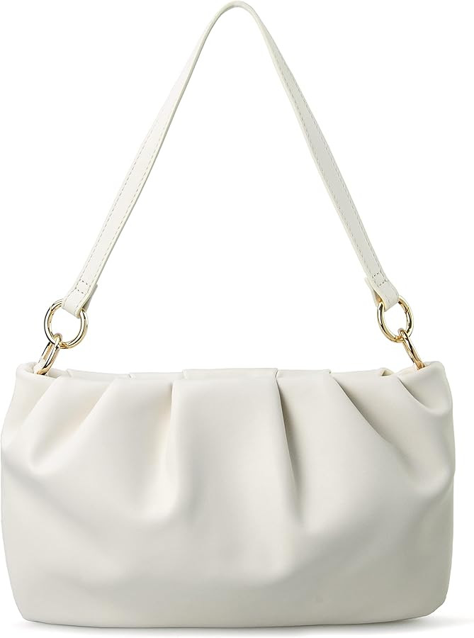 Women Ruched Shoulder Handbag Cloud Pouch Hobo Bag Convertible Clutch Soft Vegan Leather Cross bo... | Amazon (CA)