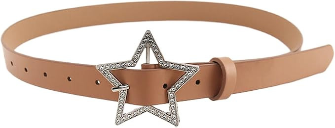 Y2k Aesthetic Belts for Women Girls Rhinestone Star Waist belt for Jeans | Amazon (US)