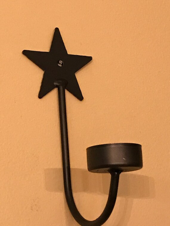 Wrought Iron Star Candle Sconce | Etsy | Etsy (US)