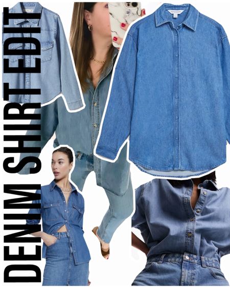 DENIM SHIRT EDIT
. I’m wearing the Asos denim shirt in a size M 
. Pick a mid-weight denim (not too thin)
. Look for statement long cuffs and sturdy collars 
. Double up, turn your denim shirt into a denim tuxedo 
. Use it as an over-shirt, cover-up or shacket 
. Mid-blue washes are most versatile
. Thrift vintage Levi, Wrangler, Lee and more 


#LTKeurope #LTKunder100 #LTKstyletip