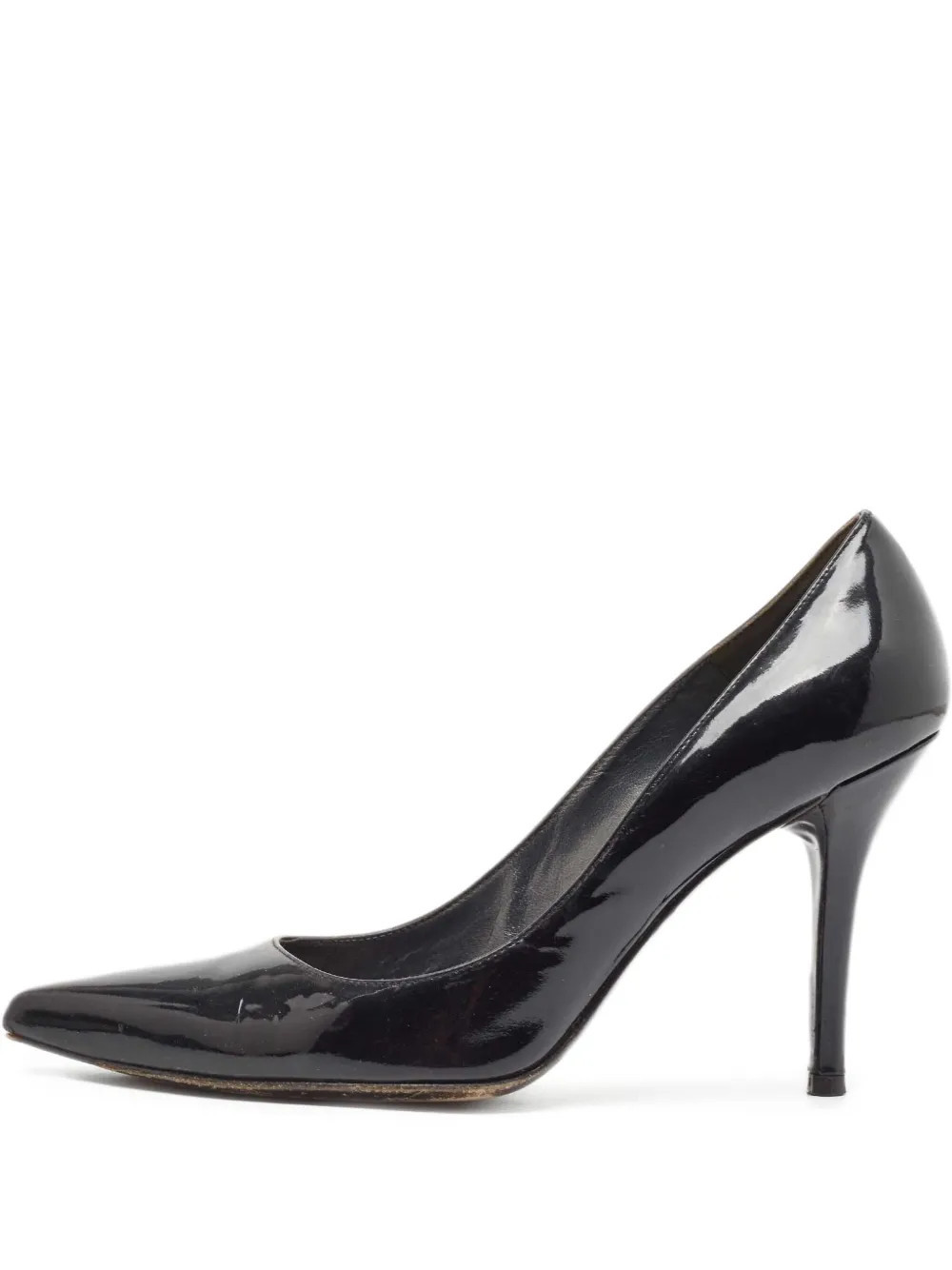 Stuart Weitzman 105mm patent -leather stiletto heels - Black | Farfetch Global