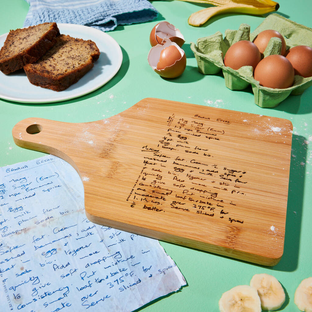 Personalised Handwriting Recipe Chopping Board For Her | Not On The High Street