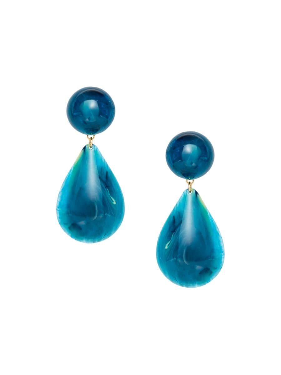 Small Goldtone & Acetate Dome Teardrop Earrings | Saks Fifth Avenue