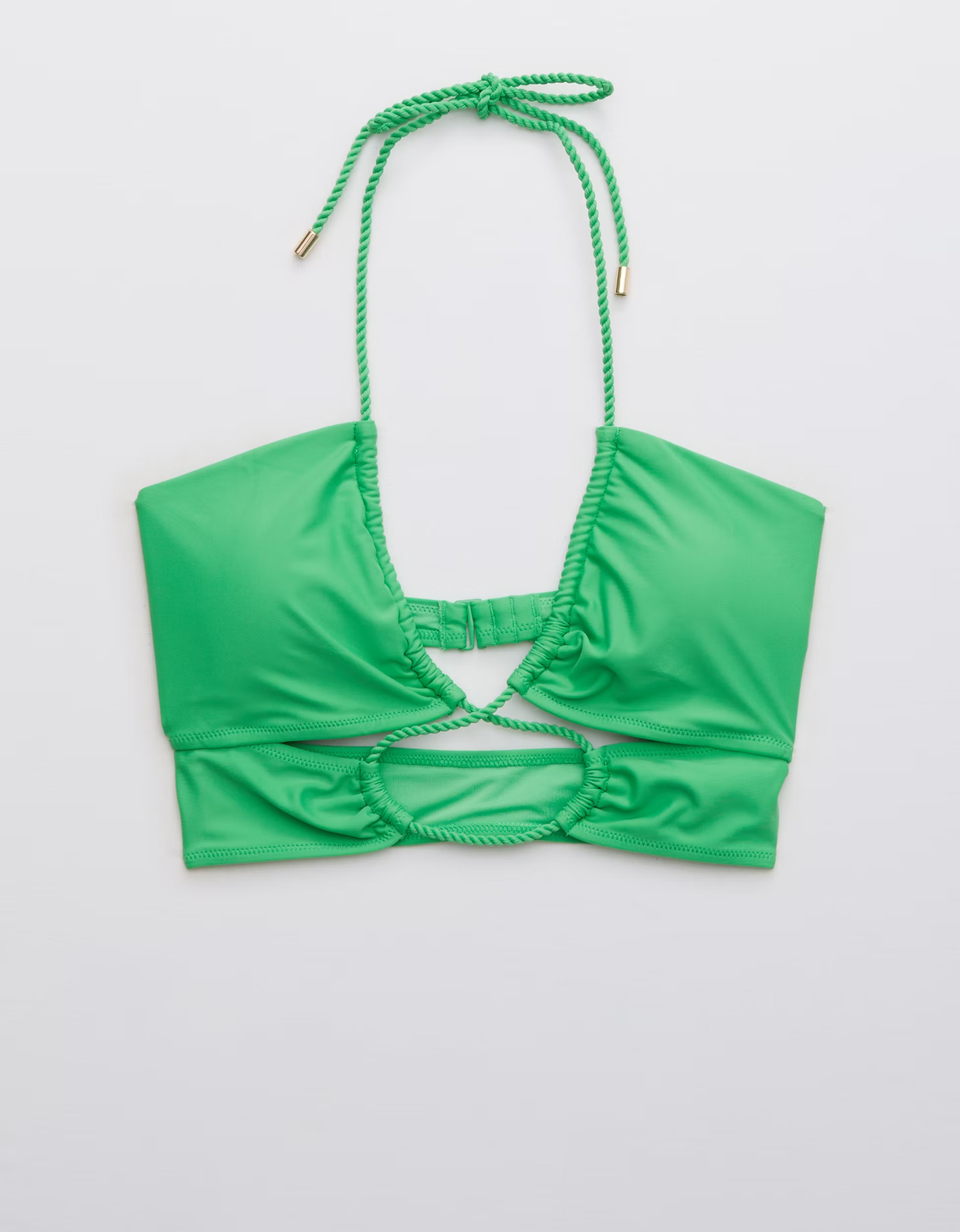Aerie Cut Out Halter Bandeau Bikini Top | American Eagle Outfitters (US & CA)
