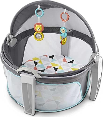 Fisher-Price Portable Bassinet On-The-Go Baby Dome, Travel Play Space with Developmental Newborn ... | Amazon (US)