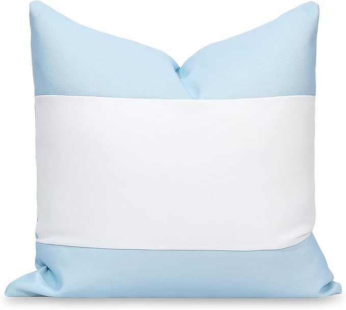 Hofdeco Premium Coastal Patio Indoor Outdoor Throw Pillow Cover Only, 20"x20" Water Repellent for... | Amazon (US)