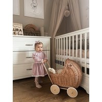 Wicker Doll Pram Handmade Boho Stroller With Bedding | Etsy (US)