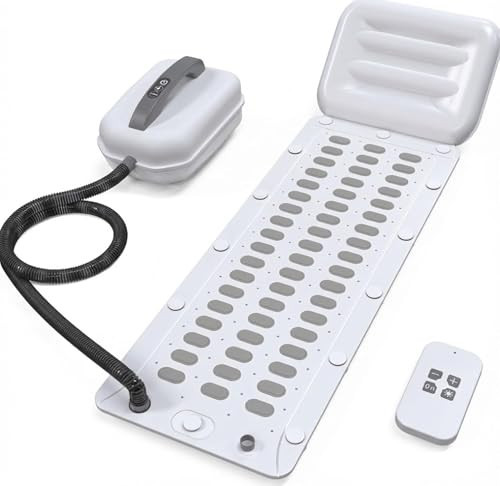 SHUIMEIYAN Bubble Bath Mat - Bubble Bath Mat Tub Spa Massager with Remote Control 6-Speed Adjustable Massage & Upgraded Anti-Slip Suction Cup (44.9" x 16.9"White) | Amazon (US)