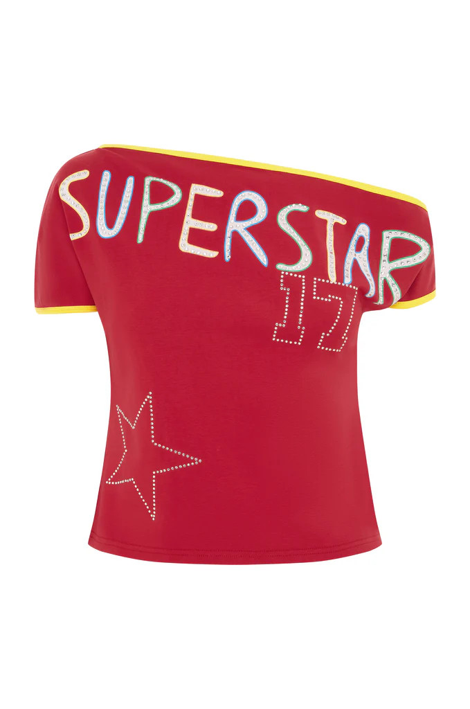 Superstar Seven Tee | Red | With Jean (US)