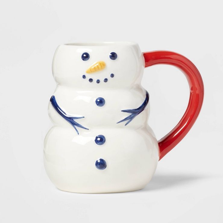 15oz Earthenware Figural Snowman Mug - Wondershop™ | Target