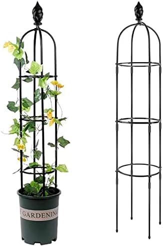 6 Feet Garden Trellis for Climbing Plants,1Pcs Metal Garden Obelisk Trellis,Tall Tower Obelisk Pl... | Amazon (US)