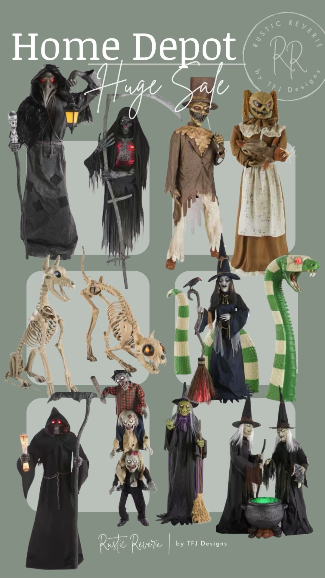 SALE ALERT 🚨 Home Depot Special Buys Day sale has so many great Halloween animatronics around 50% OFF! Sale ends tonight! 🖤 code orange skeleton dog cat snake chucky tiffany worricrow zombie amazon witch witches cauldron reaper 

#LTKSaleAlert #LTKHalloween #LTKFindsUnder100