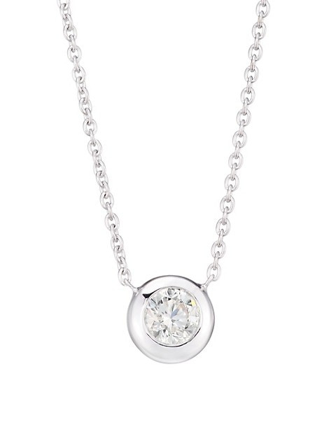 Diamond By The Inch 18K White Gold & Diamond Necklace | Saks Fifth Avenue