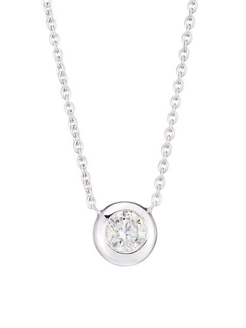 Diamond By The Inch 18K White Gold & Diamond Necklace | Saks Fifth Avenue