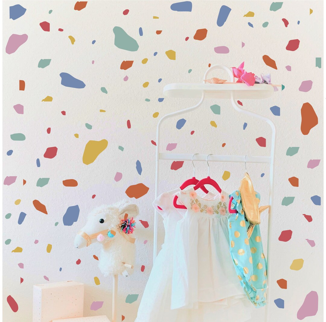 Terrazzo wall decals, Abstract wall stickers, Modern wall decor, Terrazzo wall art, Kitchen wall ... | Etsy (US)