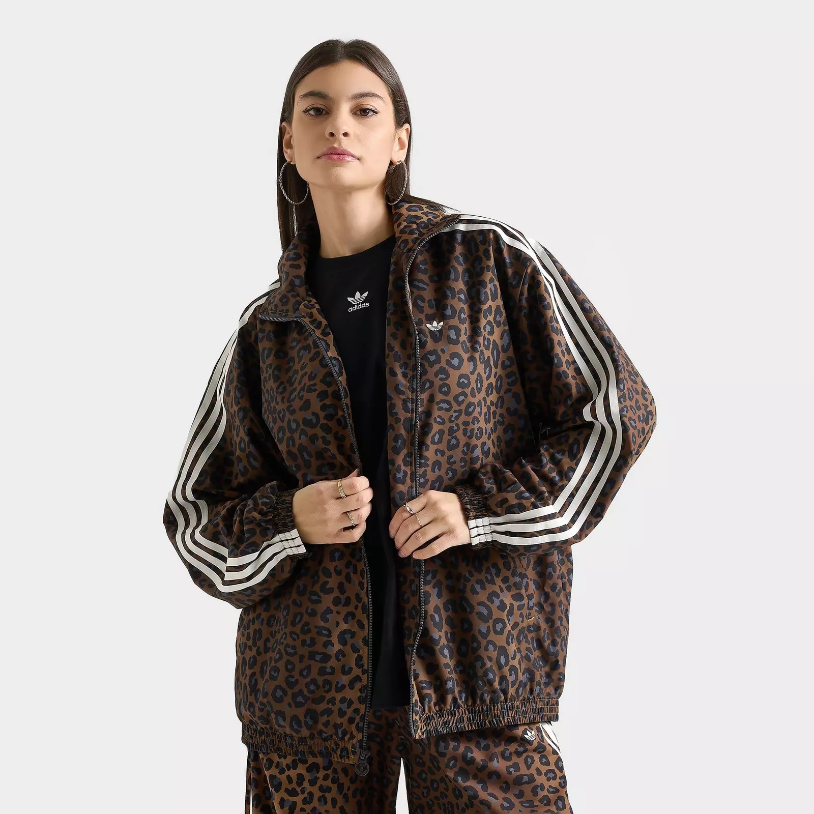 Women's adidas Originals Leopard Firebird Oversized Track Jacket | Finish Line (US)