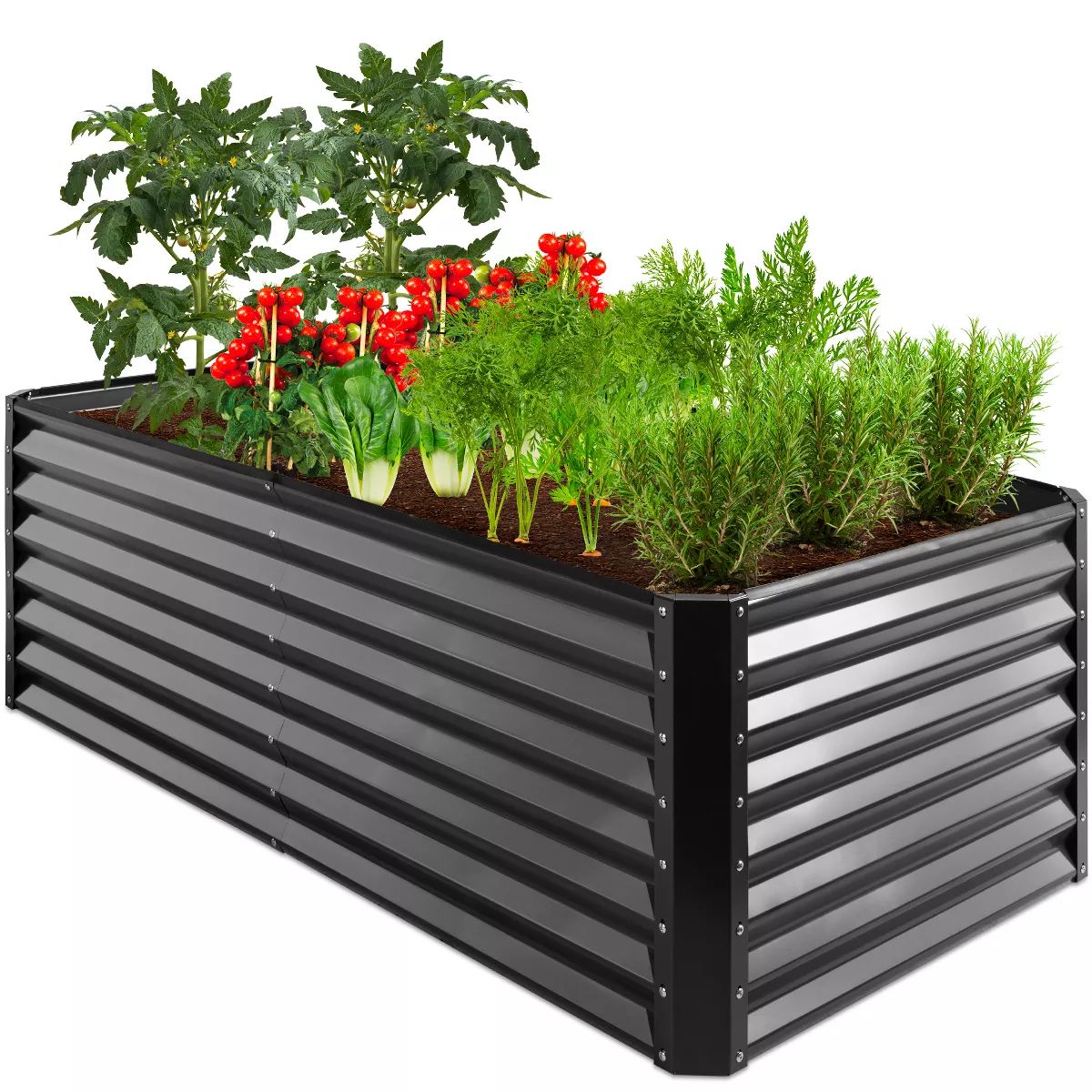 Best Choice Products 6x3x2ft Outdoor Metal Raised Garden Bed, Planter Box for Vegetables, Flowers... | Target