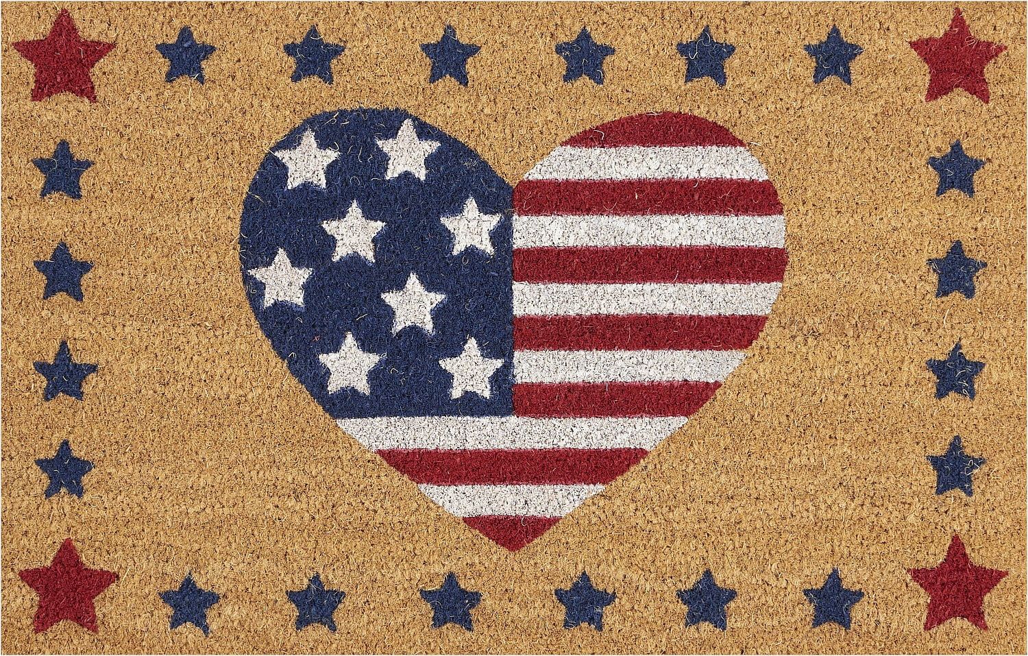 Nourison Casa Bella NC545 Americana Heart Indoor/Outdoor Door Mat - Red/White/Blue 1'6"X2'4" - Wa... | Walmart (US)