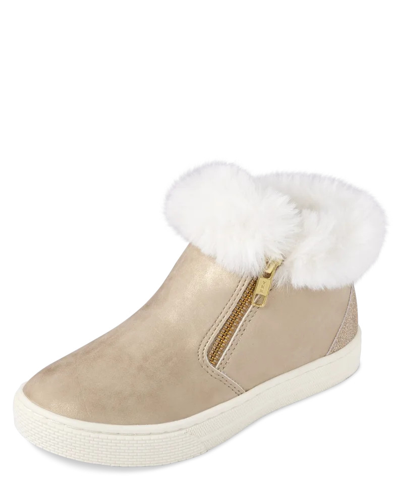 Girls Metallic Sneaker Boots - gold | The Children's Place