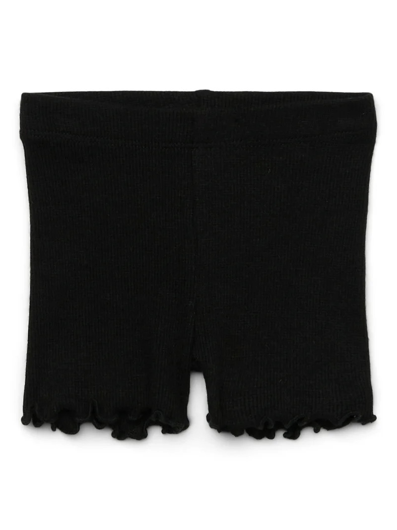 Garanimals Baby Girl Lettuce Hem Biker Shorts, Sizes 0-24 Months | Walmart (US)