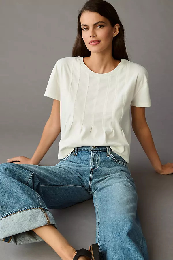 Pleated Swing Tee | Anthropologie (US)