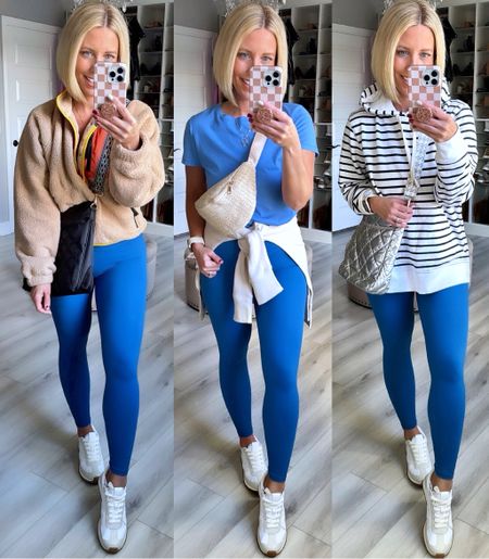 I’m definitely a black leggings kinda girl but I have been loving all things royal blue lately!!!! These leggings are great and come in lots of colors!!!! They are currently on Lightening Deal for $19.99!!!! 
⬇️⬇️⬇️
Leggings sized down XS for a more compressive fit!
Fleece size medium 
Tee size medium
Hoodie size large 
Shoes TTS

#LTKstyletip #LTKsalealert #LTKfindsunder50